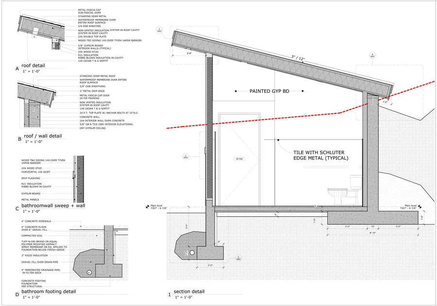 Deer Crest Park — roof and wall construction details