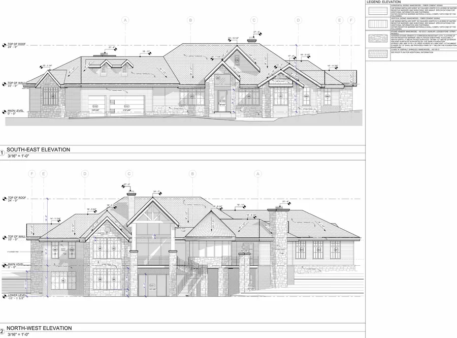 11750 W House — south-east and north-west elevations