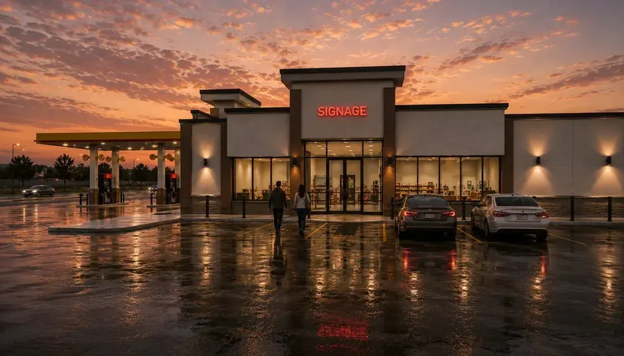 Hway Dickinson - Gas Station — exterior render