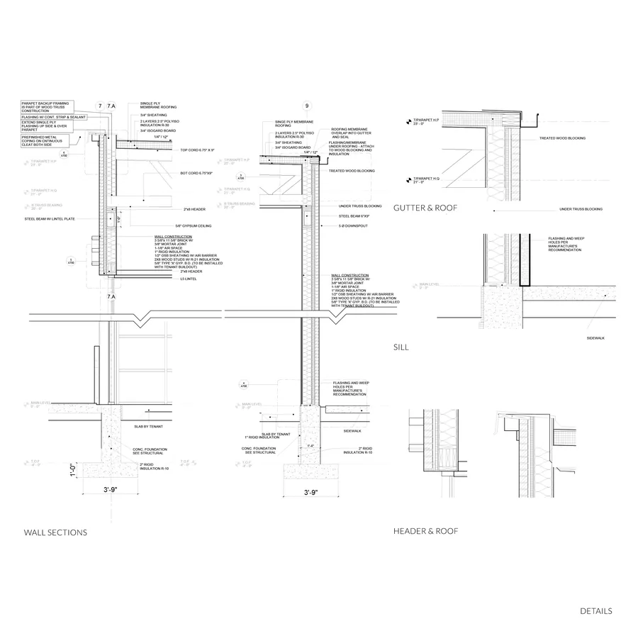 Merrillville Retail Buildings — construction details